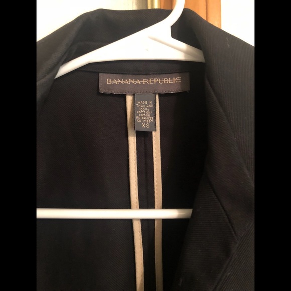 Banana Republic Black cotton coat size XS - Picture 2 of 3
